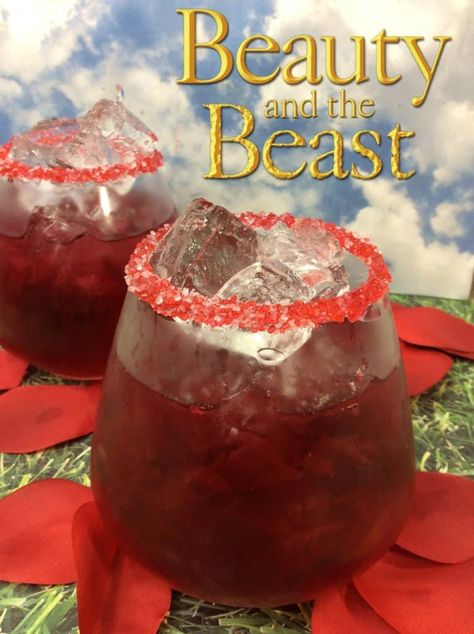 Beauty and The Beast Cocktail Disney Inspired Cocktails, Beauty And Beast Birthday, Disney Inspired Food, Desert Drinks, Orange Liquor, Beauty And Beast Wedding, Disney Drinks, Drink Syrups, Desserts Healthy