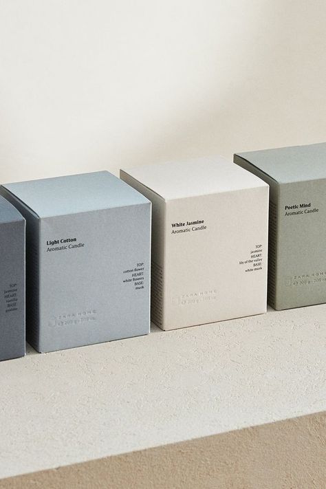 Minimalist Packaging Design, Candle Packaging Design, Minimalist Packaging, Visuell Identitet, Look Zara, Cosmetic Packaging Design, Skincare Packaging, Branding Design Packaging, Candle Branding