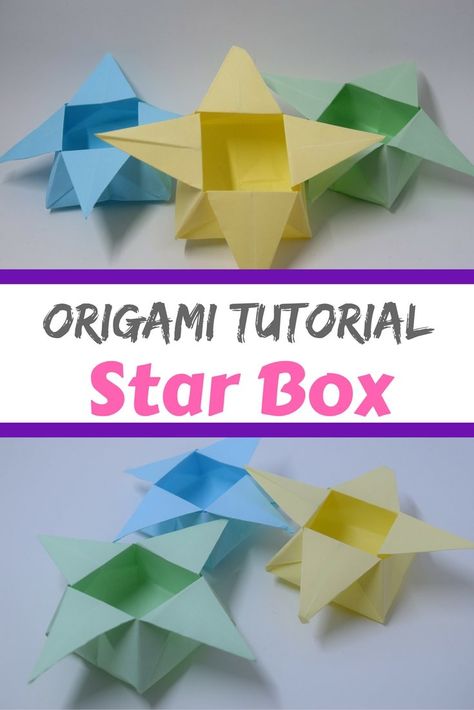 Traditional Star Box Origami | FaVe Mom Box Origami, Queen Isabella, Origami Bookmarks, Origami Star Box, Origami Artist, Origami Star, Origami For Beginners, Origami Dragon, Origami Fish