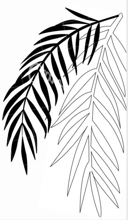 Leaf Line Drawing, Arabic Pattern Design, Abstract Tattoo Ideas, Abstract Tattoos, Tropical Art Print, Line Art Flowers, Flower Line Drawings, Silhouette Template, Leaf Stencil