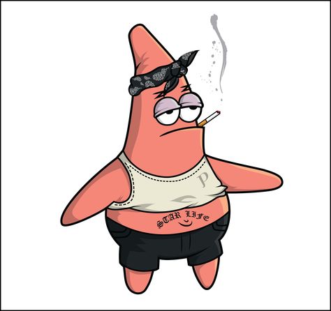 Patrick Tattoo Spongebob, Patrick Star Tattoo Design, Spongebob And Patrick Wallpaper, Patrick Star Tattoo, Patrick Stella, Spongebob And Patrick Tattoo, Patrick Aesthetic, Patrick Wallpaper, Patrick Tattoo