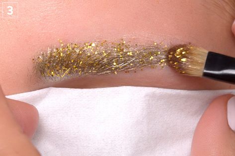 Glitter Brows Eyebrows Sparkle, Glitter Eyebrows Make Up, Mardi Gras Makeup, Glitter Brows, Glitter Eyebrows, Glitter Curtains, Glitter Vans, Glitter Quotes, Feather Brows