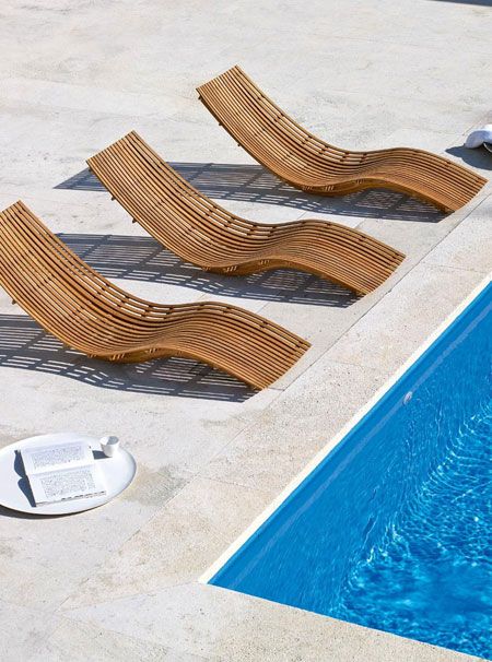 Sun Beds And Chaise Longue | Designbest Chaise Longue Design, Garden Loungers, Teak Lounge Chair, Pool Lounger, Pool Furniture, Outdoor Furniture Collections, Outdoor Chaise, Teak Outdoor, Outdoor Chaise Lounge