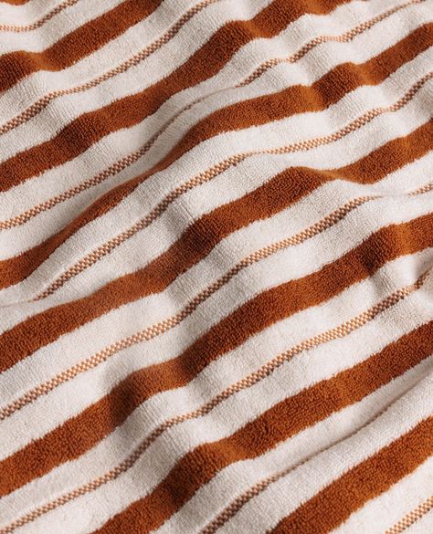 This might just be our favourite Baina launch yet! A beautiful new colourway, AND a very cool new take on Baina's signature checkerboard.⁠ ⁠ Lakehouse stripe (a classic stripe paired with a little embroidered checkerboard detail - see the close-up pic) is already a Baina bestseller in Caper and Chalk... Now it comes in this new colourway, Fuyu and Chalk - a rich and warm orange-red, balanced with a fresh off-white.⁠ ⁠ Plus, this Fuyu and Chalk collection also sees the introduction of the Busb... Colour Pairing, The Lake House, Time Routine, Cotton Bath Mats, Towel Crafts, Cotton Hand Towels, By The Lake, Cotton Bath Towels, Terry Towel