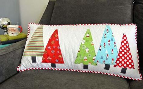 Tree Hugger Pillow Bench Pillow, Christmas Tree Pillow, Fabric Sewing Patterns, Tree Pillow, Tree Quilt, Bench Pillows, Christmas Pillows, Holiday Pillows, Tree Hugger