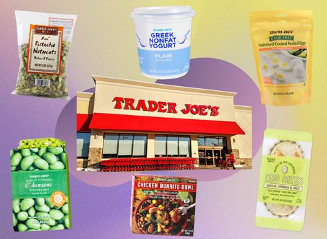 Trader Joe's 16 Best High-Protein Foods — Eat This Not That Trader Joe’s Protein Meals, High Protein Snacks Trader Joes, Trader Joe’s Protein, High Protein Trader Joe’s, High Protein Trader Joe Meals, High Protein Trader Joes, Hi Protein Snacks, Best High Protein Foods, Mandarin Chicken