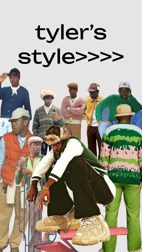 i know one of them isn’t tyler he fit the description ok #tylerthecreator #outfit #tylerthecreatorshuffle #shufflefyp Tyler The Creator Outfits Inspiration, Tyler The Creator Fashion, Tyler The Creator Outfits, Celebrity Inspired Outfits, Weirdcore Aesthetic, Classy Outfits Men, Black Men Street Fashion, Men Street Fashion, Street Fashion Men Streetwear