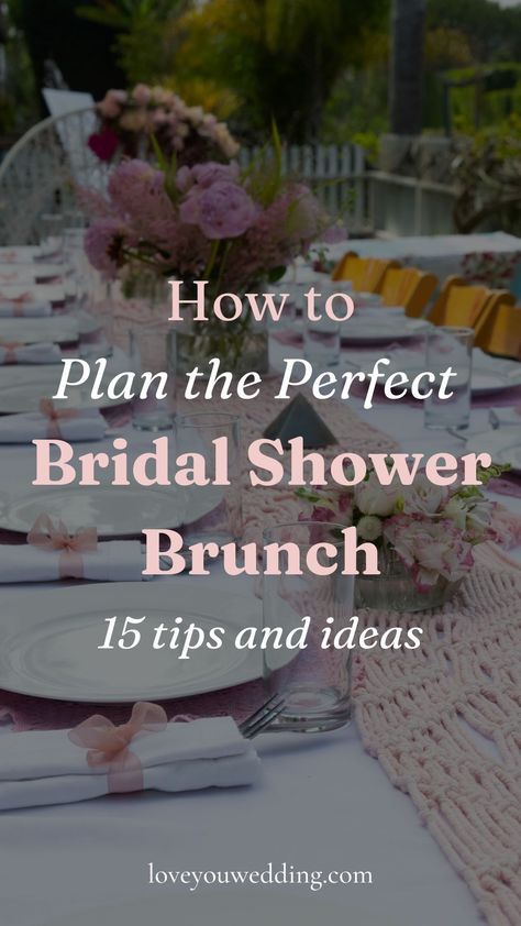 Plan the ultimate bridal shower brunch with our comprehensive guide! Discover food ideas, decorations, games & more for the brunch wedding shower. Click to create a memorable bridal shower brunch experience for the bride-to-be! Bridal Shower Cake Table Ideas, Bridal Shower Set Up Ideas Food Tables, Second Wedding Shower Ideas, Planning A Bridal Shower Ideas, Vintage Bridal Shower Ideas Decoration, Recipes For The Bride, Green And White Bridal Shower Ideas, Brunch And Bubbly Bridal Shower Ideas Food, Second Marriage Bridal Shower Ideas