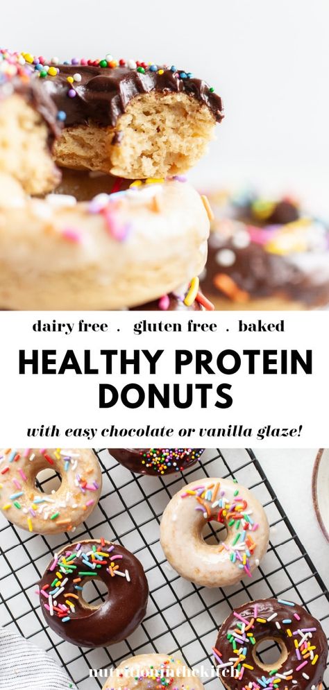 Banana Protein Donut Recipe, Low Calorie Protein Donut Recipe, Mini Protein Donut Recipe, Nuzest Protein Recipe, Using Protein Powder In Baking, How To Bake With Protein Powder, High Protein Low Calorie Baked Goods, Protein Baked Goods Recipes, Vanilla Protein Donut Recipe