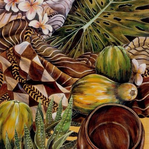 LOCALLY LOVED RSH Moodboard #redseahills Hawaiian Artists Artworks, Cultural Paintings, Hawaiian Painting, Island Artwork, Hawaiian Artists, Polynesian Art, Caribbean Culture, Hawaiian Art, Hawaiian Culture