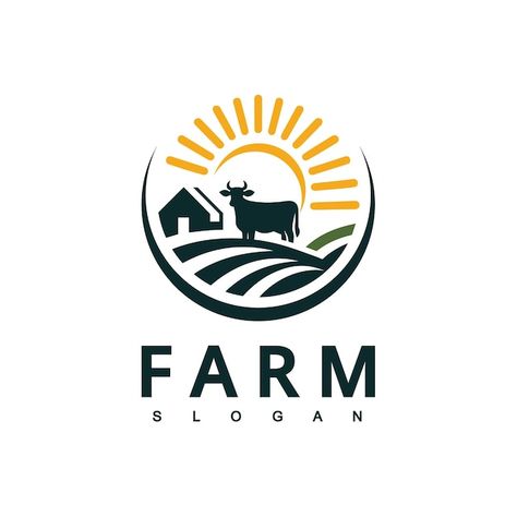 Cow logo cow farm logo design vector vin... | Premium Vector #Freepik #vector #farm #grass #black #natural Texas Farm Logo, Farmer Logo Design, Dairy Farm Logo, Cow Logo Design, Agro Logo, Farm Logo Inspiration, Cheese Image, Farming Logo, Farm Logos