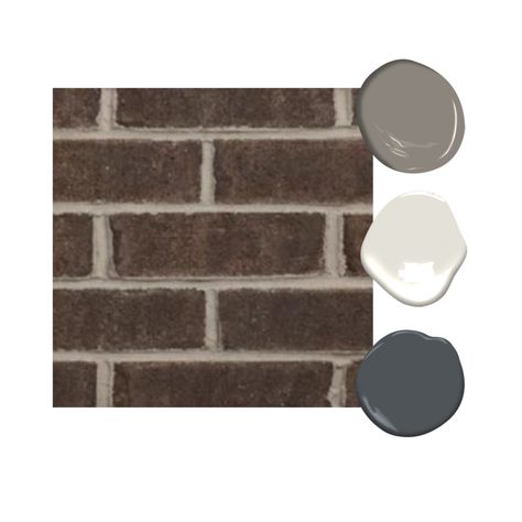 Paint Colour Combinations, Brick Exterior Colors Schemes, Brick House Exterior Colors Schemes, Brown Brick Exterior, Brick House Front Door Colors, Brown Brick Houses, Exterior Paint Colours, Brick House Colors, Exterior Paint Color Combinations