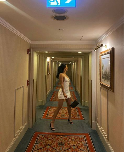 Hotel Hallway Photoshoot, Hallway Photoshoot, Emilia Nia, On Film Photography, Vegas Hotel Rooms, Hotel Staycation, Hotel Aesthetic, Hotel Corridor, Hotel Hallway