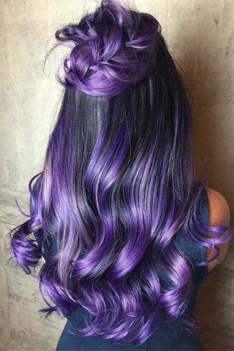 Dark Ombre Hair Ideas for Brunettes ★ See more: http://lovehairstyles.com/dark-ombre-hair/ 30 Hair Color, Ombre Hair Ideas, Purple Hair Color Ideas, Dark Ombre Hair, Purple Hair Color, Blonde Dye, Dark Ombre, Purple Ombre Hair, Dyed Hair Pastel