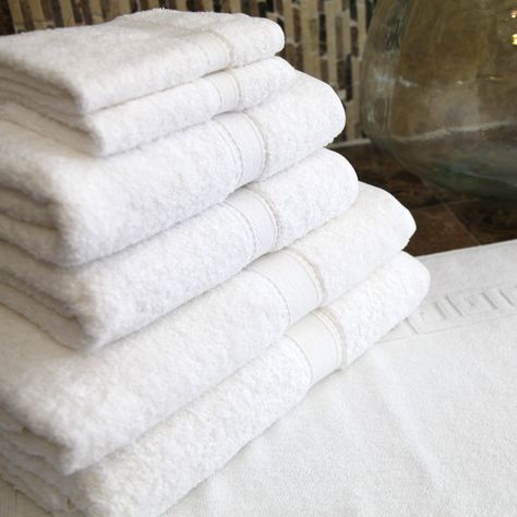 Linum Home Textiles Luxury Hotel &amp; Spa 7 Piece Towel Set Luxury Hotel Spa, Hotel Towels, Striped Beach Towel, Old Towels, Greek Key Pattern, Turkish Cotton Towels, Towel Storage, Linen Storage, Towel Pattern