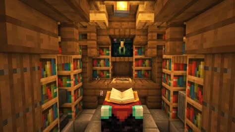 Minecraft: How to Setup an Enchanting Table | The Nerd Stash Enchanting Library Minecraft Ideas, Enchanting Table Room Minecraft Design, Minecraft Enchantment Table Design, Minecraft Enchanting Setup, Enchanted Library Minecraft, Minecraft Library Ideas Interior, Enchanting Room Minecraft Ideas, Enchantment Table Ideas Minecraft, Enchant Room Minecraft