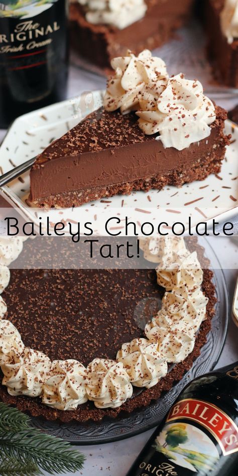 Baileys Dessert, Chocolate Baileys, Janes Patisserie, Baileys Recipes, Pie Pops, Tart Baking, Sweet Pie, Chocolate Pies, Chocolate Tart