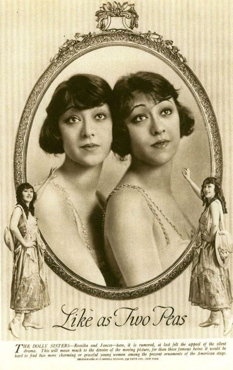 Dolly Sisters, Ziegfeld Follies, Ziegfeld Girls, The 20s, Silent Film Stars, Crazy Day, Anything Goes, Vintage Portraits, Silent Film