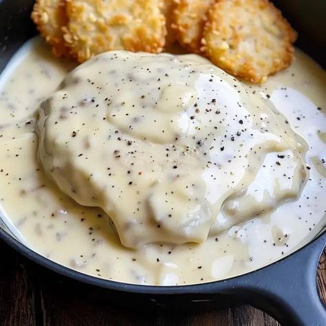 Homemade Country Gravy – Recipecs Whataburger Gravy Recipe, Homemade Country Gravy, Country Gravy Recipe, Bacon Potato Casserole, Spicy Gravy, Bread Dressing, Cream Gravy, Southern Comfort Food, Country Gravy