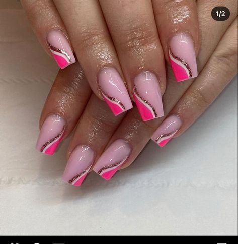 Simple Summer Nails, Butterfly Nail Designs, Natural Nail Designs, Nice Nails, Simple Summer, Gel Designs, Short Nail, Pink Nail Designs, Short Nail Designs