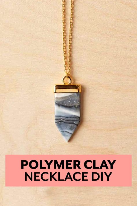 Polymer Clay Necklace tutorial from Gathered Layering Polymer Clay, Polymer Clay Necklace Diy, Diy Jewelry Tutorials, Necklace Tutorial, Polymer Clay Necklace, Clay Necklace, Jewelry Maker, Diy Necklace, Diy Party