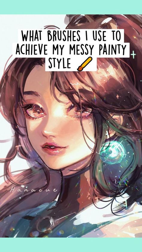 What brushes I use to achieve my messy painty style 🖌️ in 2022 | Digital art tutorial, Digital art beginner, Anime art tutorial Anime Painting Digital Art, How To Outline Digital Art, Painterly Digital Art Tutorial, Background Ideas Digital Art, Sweater Tied Around Waist Drawing Reference, Manhwa Art Tutorial, How To Render Hair Procreate, Digital Drawing Inspiration, How To Shade White Hair Digital