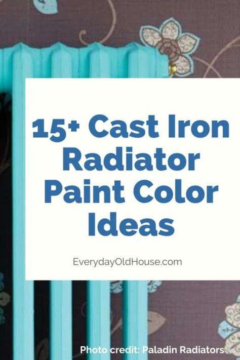 Tired of staring at that dull cast iron radiator? Break the monotony with these unexpected paint colors and make your old radiator the unexpected star of your space! Explore bold choices, from vibrant reds to soothing greens and blues. Click to be inspired! Cast Iron Radiators Repurposed, Old Fashioned Radiators, Radiator Color Ideas, Old Radiator Ideas, Painting A Radiator, Painting Radiators Diy, Colorful Radiator, Radiator Paint Ideas, Baseboard Radiator