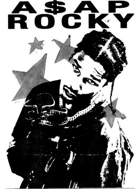 Asap Rocky Design, Asap Rocky Drawing, Asap Rocky Poster, Rocky Poster, Lil Peep Hellboy, Face Stencils, Wall Pics, Music Poster Design, Trippy Wallpaper