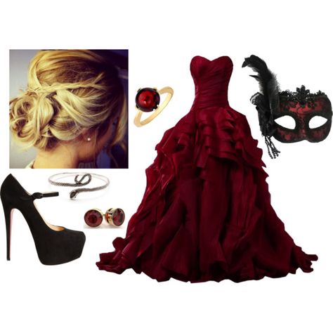 Masquerade ball by fandqm on Polyvore featuring Masquerade, Christian Louboutin, Frederic Sage, women's clothing, women's fashion, women, female, woman, misses and juniors Masquerade Ball Costume, Masquerade Ball Outfits, Masquerade Halloween Costumes, Masquerade Ball Gowns, Masquerade Prom, Masquerade Outfit, Stile Harry Potter, Gothic Party, Masquerade Theme