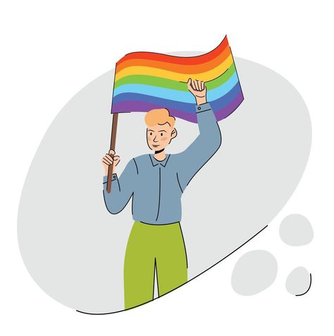 LGBTQ pride vector flat illustration. Men with colorful rainbow flag. Male activists holding LGBT flags, supporting lesbian, gay, bisexual, transgender, and queer people. Illustration Art Wallpaper, Lgbt Flags, Flag Drawing, Vector Texture, Gay Flag, Lgbt Flag, Rainbow Aesthetic, Rainbow Flag, Colorful Rainbow