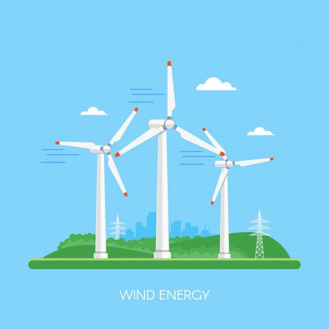 Wind power plant and factory. wind turbi... | Premium Vector #Freepik #vector #energy Tidal Power, Industrial Concept, Station Background, Wind Power Generator, Renewable Energy Sources, Mechanical Energy, Wind Generator, Wind Turbines, Concept Illustration