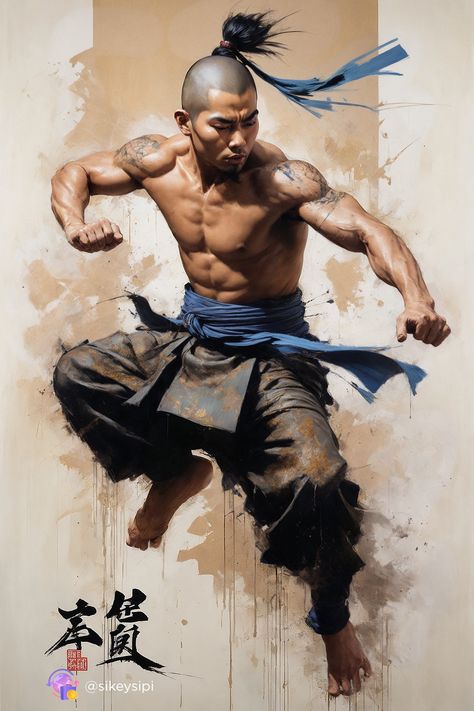 Dive into the captivating world of combat neuro-art with this powerful depiction of a monk in intense motion. Combining traditional martial arts with modern digital techniques, this artwork by Stable Diffusion brings a unique blend of energy and artistry. Follow our board for more breathtaking visuals. #CombatArt #MonkMovement #NeuroArt #DigitalFusion #MartialArtsArt Fantasy Martial Artist, Warrior Monk, Traditional Martial Arts, Realistic Cartoons, Assassins Creed Art, Japanese Warrior, Combat Art, Martial Artist, Wolf Howling