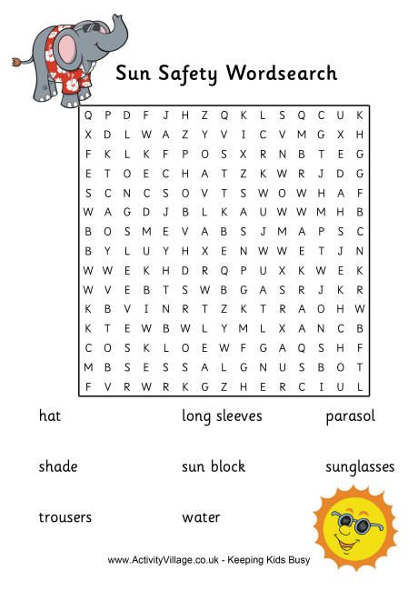 Sun safety word search Sun Safety Activities, Oshc Activities, Safety Activities, Summer Puzzle, Safety Talk, Outside Fun, Kids Word Search, Pe Activities, Summer Safety