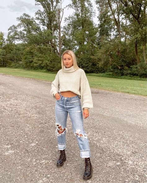 This NA-KD sweater paired with these AGOLDE jeans and Leona Dr Martens makes for the perfect fall outfit. Shop this look through the LIKEtoKNOW.it shopping app! https://www.liketoknow.it/ltk/MXClRWLggoEF6r28zkCEH Leona Boots Outfit, Leona Dr Martens Outfit, Doc Marten Leona Boot Outfit, Doc Martens Leona Outfit, Leona Doc Martens Outfit, Dr Marten Leona Boot Outfit, Dr Martens Leona Outfit, White Dr Martens Outfit Fall, Leona Dr Martens