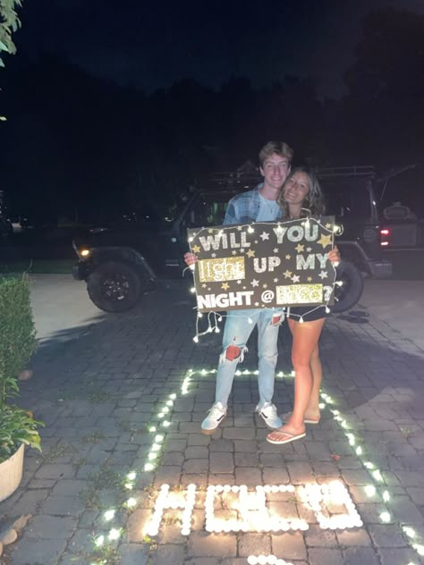 Gf And Hoco Proposal, Sunset Hoco Proposals Ideas, High School Dance Proposal Ideas, Will You Light Up My Night At Homecoming, Breaking Bad Hoco Proposal, Hoco Proposals Ideas Fishing, Sweet Hoco Proposals, Cute Winfo Proposals, Luke Bryan Hoco Proposal