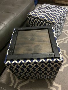 Diy Ottoman Storage, Storage Ottoman Diy, Crate Ottoman, Benches Diy, Ottoman Diy, Diy Storage Ottoman, Futon Makeover, Adding Storage, Diy Ottoman