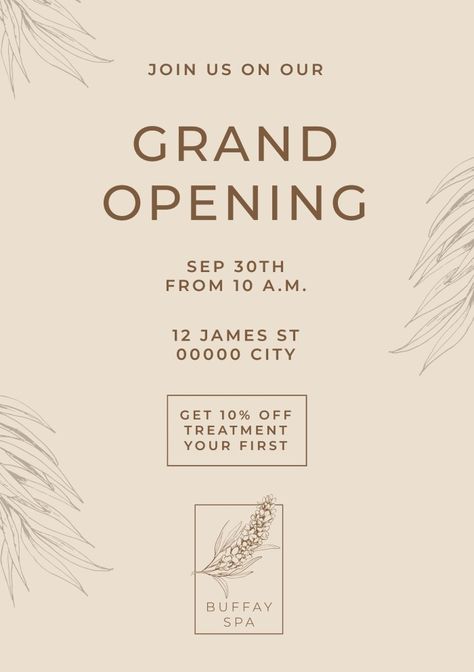 Invitation Poster Events, Opening Design Poster, Grand Opening Aesthetic, Cafe Opening Invitation, Office Opening Invitation Card Design, Grand Opening Invitation Card Design, New Opening Poster Design, Grand Opening Invitations Design, Soft Opening Poster Design