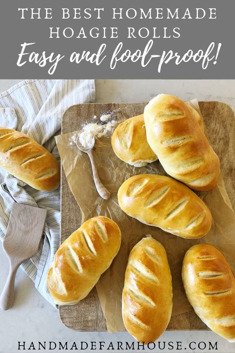 Artisan Bread Rolls Recipe, French Hoagie Rolls, Hoagie Buns Recipe Bread Machine, French Rolls Bread, Homemade French Rolls, Sandwich Bread Rolls Recipe, French Bread Rolls Recipe, Best Bread Rolls Recipe, Hoagie Buns Homemade