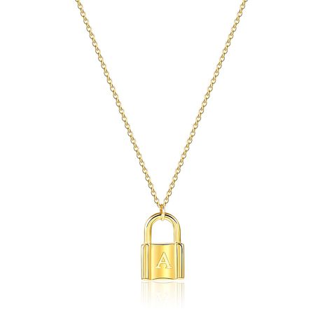 PRICES MAY VARY. 【18K Gold Plated】Our dainty lock initial necklace is made of high quality stainless steel. Featuring a delicate vacuum electroplating process, it glistens in sunlight and does not fade. 【Dimension】Necklace Length: 16.5"+2", Lock Pendant: 0.5"*0.8" 【Perfect Gift】Our elegant padlock letter necklace is packed with love in a gift box. It's a perfect gift for your best friend, daughter, wife, mom, and even grandmas love them too. Personalized name necklace is very memorable! 【The Mea Initial Heart Necklace, Gold Initial Pendant, Sideways Initial Necklace, Electroplating Process, Lock Pendant, Layered Choker Necklace, Lock Necklace, Initial Pendant Necklace, Necklace Chain Lengths