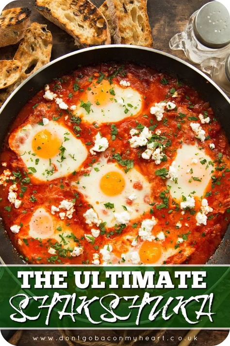 Easy Shakshuka Recipe, Egg Benedict, Shakshuka Recipes, Huevos Rancheros, Pantry Staples, Food Shows, Iron Skillet, Portobello, Egg Recipes