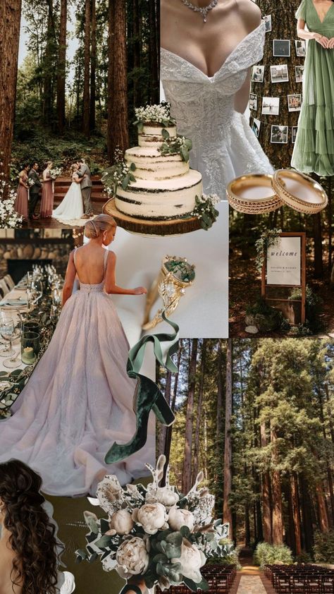 forest wedding inspiration Wedding In Forest Twilight, Forest Clearing Wedding, Enchanted Forest Wedding Theme Indoors, National Forest Wedding, Fantasy Forest Wedding, Enchanted Forest Wedding Decorations, Forest Theme Wedding Cake, Forest Fairy Wedding, Whimsical Forest Wedding