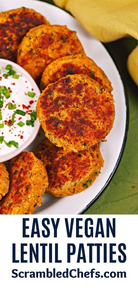 Lentil Burger Recipe, Lentil Patties, Vegetarian Patty, Vegan Patties, Veggie Patties, Lentil Burgers, Veggie Burgers Recipe, Vegan Lentil, Patties Recipe