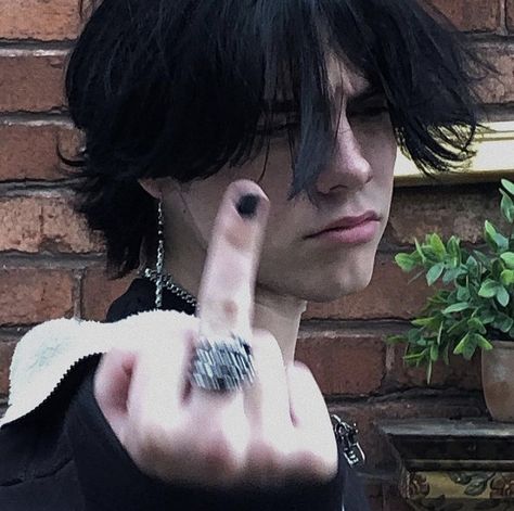 Emo Grunge, Discord Server, Black Hair, Piercings, Wall, Hair, Black