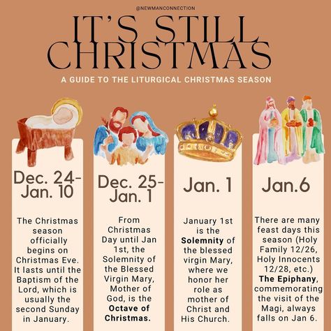 Newman Ministry on Instagram: “A Catholic Christmas is truly the gift that keeps on giving. 😅🎄 **EDIT: This year the Epiphany falls on January 2nd ( instead of the 6th)…” Epiphany Party Ideas, Epiphany Party, Epiphany Of The Lord, Christmas Legends, Holiday Art Prints, Christmas Sunday School, Christmas Sunday, Feast Ideas, Catholic Christmas