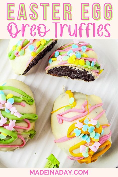 Oreo Balls No Bake, Easter Strawberry, Fun Easter Treats, Cream Cheese Oreo, Oreo Truffles Recipe, No Bake Recipe, Oreo Balls, Semi Homemade, Crushed Oreos