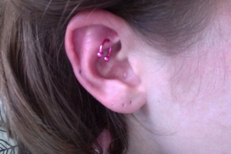 pink horseshoe for my rook Piercing Jewelry, Tattoos And Piercings, Piercings, Tattoos, Pink, Quick Saves