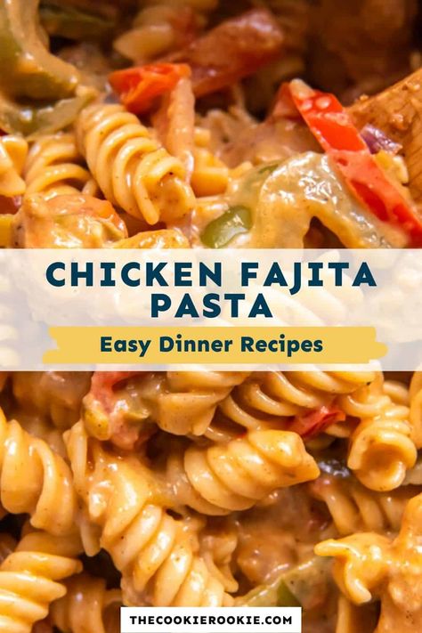 Fajita Pasta Recipe, Fajita Seasoning Recipe, Fajita Pasta, Chicken Fajitas Crockpot, Chicken Fajita Pasta, Chicken Fajita Casserole, Homemade Fajita Seasoning, Chicken Fajita Recipe, Chicken Fajita