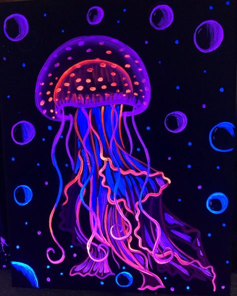 Hippie Kunst, Jellyfish Illustration, Octopus Painting, Jellyfish Drawing, Jellyfish Painting, Seni Pop, Jellyfish Art, Arte Alien, Psychadelic Art