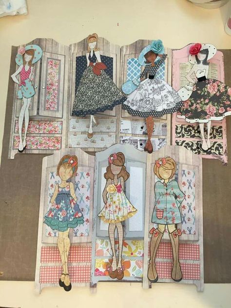 Julie Nutting Prima Dolls Ideas, Prima Mixed Media Dolls, Prima Paper Dolls, Prima Doll Stamps, Paper Doll Craft, Dolls Ideas, Julie Nutting, Dress Card, Stamp Ideas