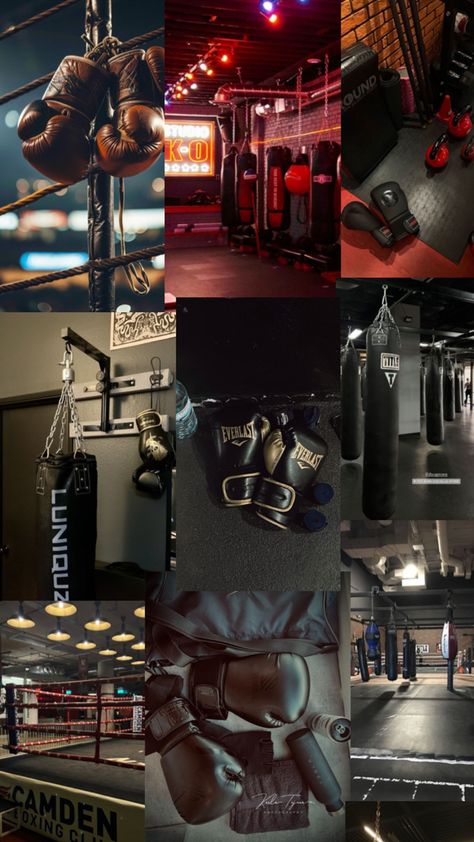 Collage de Boxeo Boxer Aesthetic, Thai Box, Boxing Images, Fitness Vision Board, Gym Wallpaper, Christmas Wallpaper Backgrounds, Boxing Girl, Kickboxing Workout, Boxing Gym